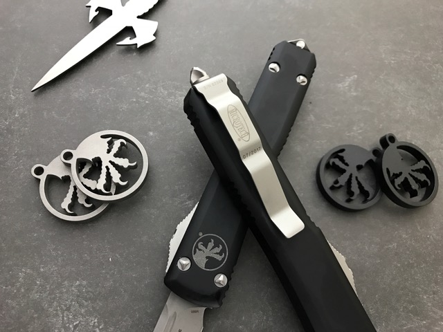 Нож Microtech Ultratech Apocalyptic 123-10AP с автоматическим открытием/закрытием клинка.