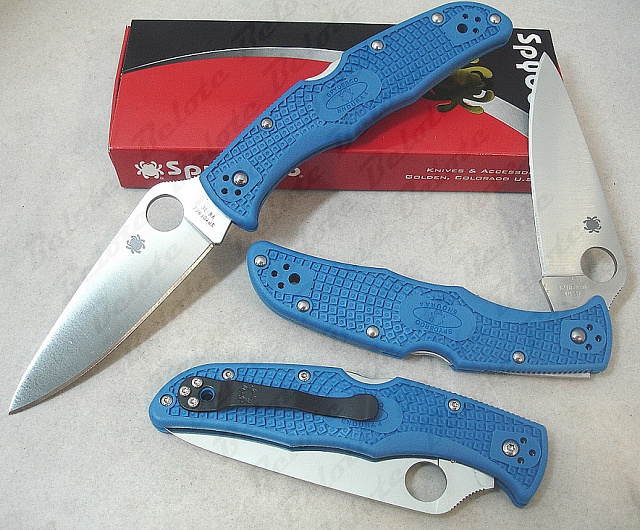 Складной нож Spyderco Endura Flat Ground Blue C10FPBL