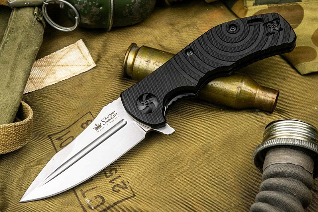 Складной нож Kizlyar Supreme BLOKE Z D2 STONEWASH