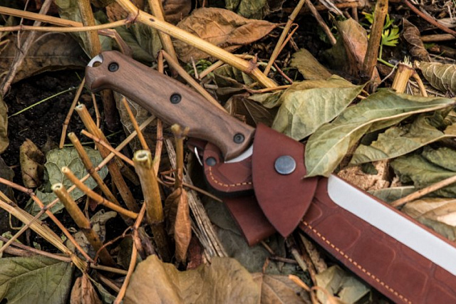Мачете Kizlyar Suprim Bush Mate Сonvex AUS-8 (рукоять дерево орех)