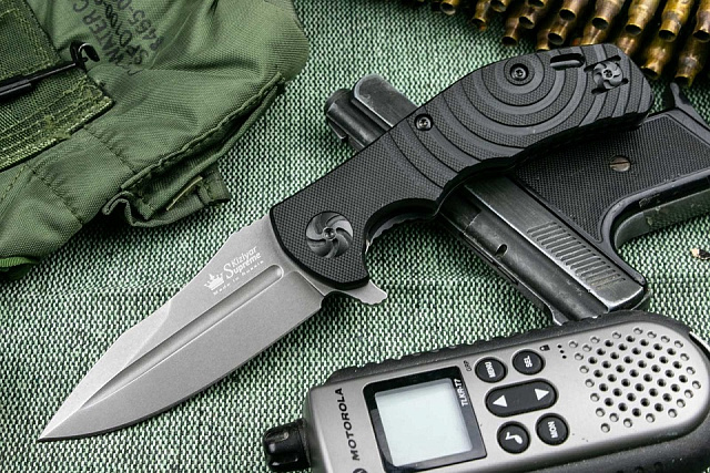 Складной нож Kizlyar Supreme BLOKE Z D2 TACWASH