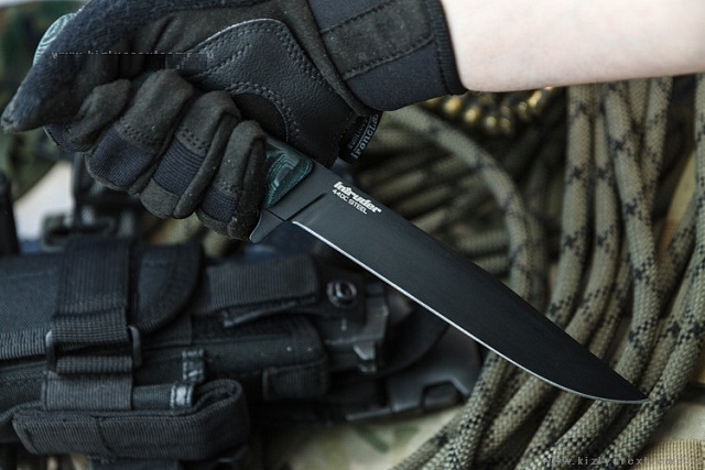Нож Kizlyar Supreme "Intruder" Black сталь D2