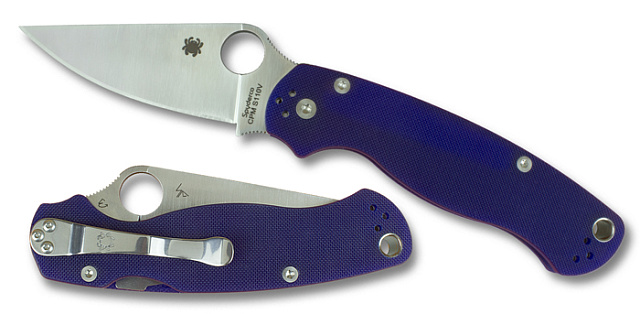 Складной нож Spyderco "Para-Military 2" C81GPDBL2 сталь CPM S110V