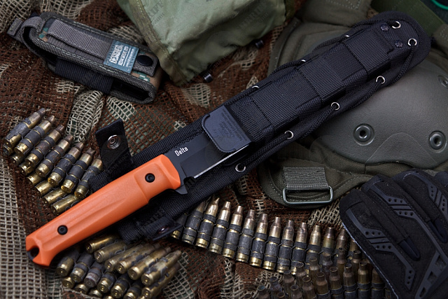 Нож Kizlyar Supreme Delta AUS-8 BTO черный.