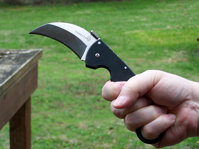 Складной нож Cold Steel CS22KF Tiger Claw Plain Edge -сталь XHP