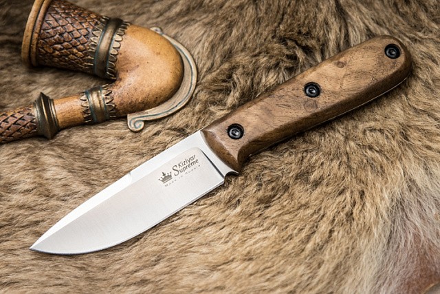 Нож Kizlyar Supreme COLADA AUS-8 STONEWASH ОРЕХ