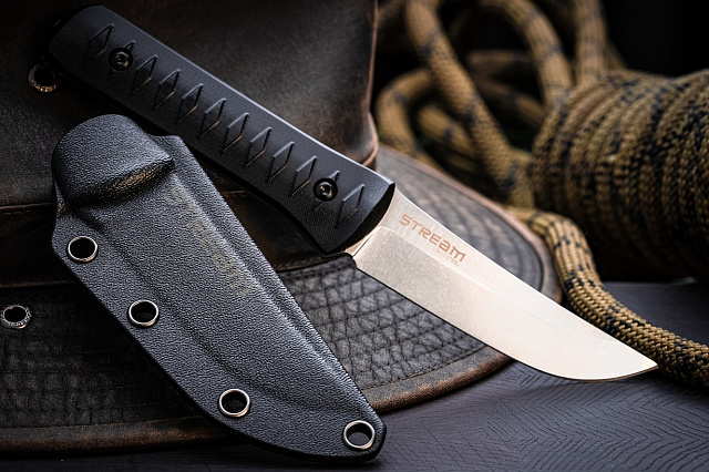 Туристический нож Kizlyar Supreme Stream VG-10 StoneWash