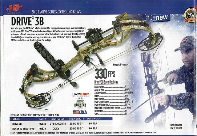 ЛУК БЛОЧНЫЙ PSE DRIVE 3B с комплектом