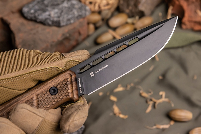 Нож Kizlyar Supreme BAIKAL D2 BLACKTITANIUM