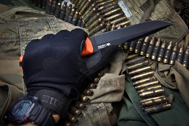 Нож Kizlyar Supreme Delta AUS-8 BTO черный.