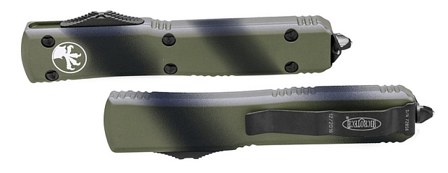 Нож Microtech Ultratech Black 123-1GC с автоматическим открытием/закрытием клинка.